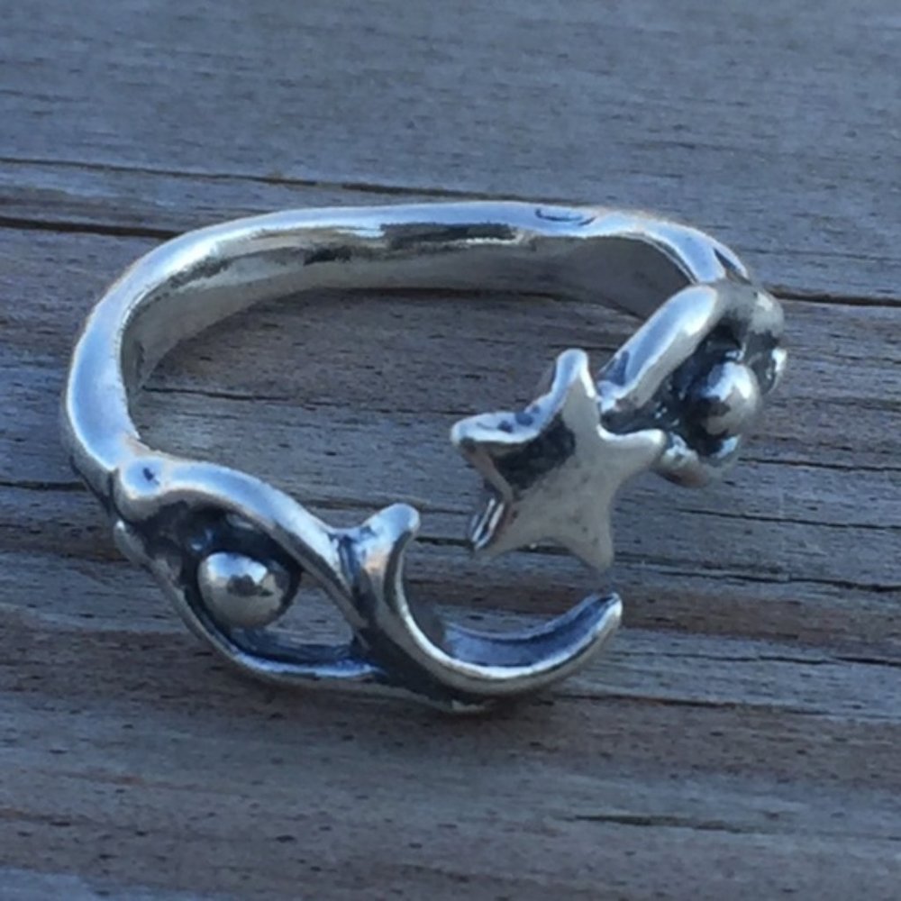 Moon Dancer Ring .925 Sterling Silver Adjustable 5 - 6.5 made in USA - Picture 10 of 15